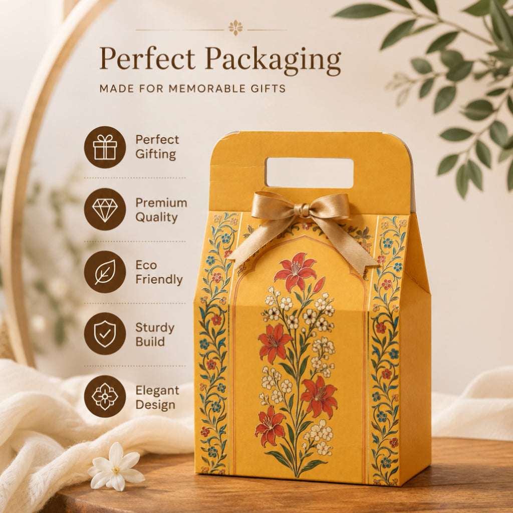 Traditional Multipurpose Foldable Gift Hamper Box Set of 2 (20.5 x 10 x 31 cm)