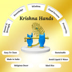 Resin Lord Krishna Hands with Flute Idol for Home Decor & Spiritual Gifting