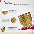 Gold Metal Planter for Indoor , Living Room & Office Decor