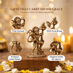 Brass Hanuman Idol for Pooja Room, Home Decor, Office Desk & Car Dashboard