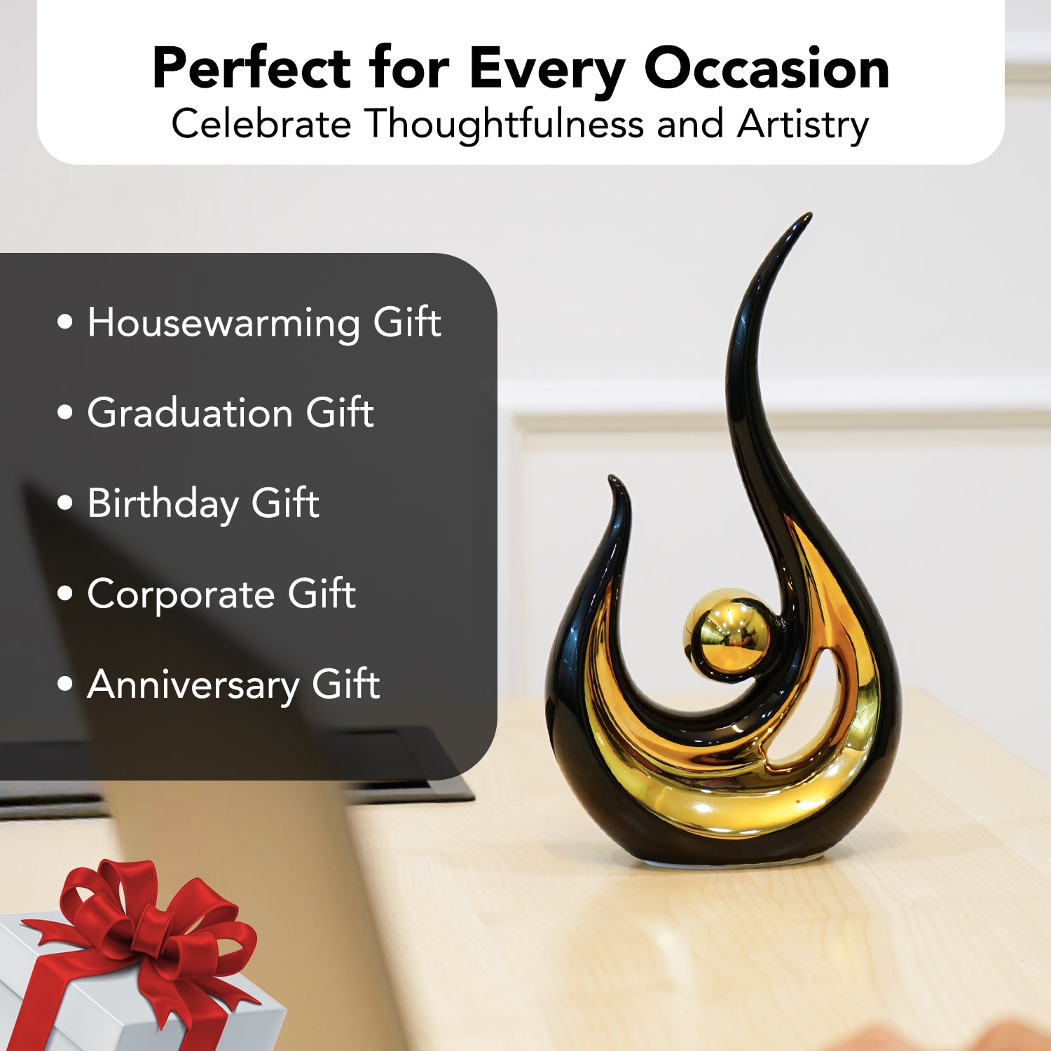 Modern Abstract Art Showpiece for Home Decor, Living Room & Gifting