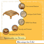 Pure Brass Chowki for God Idols & Puja Decoration