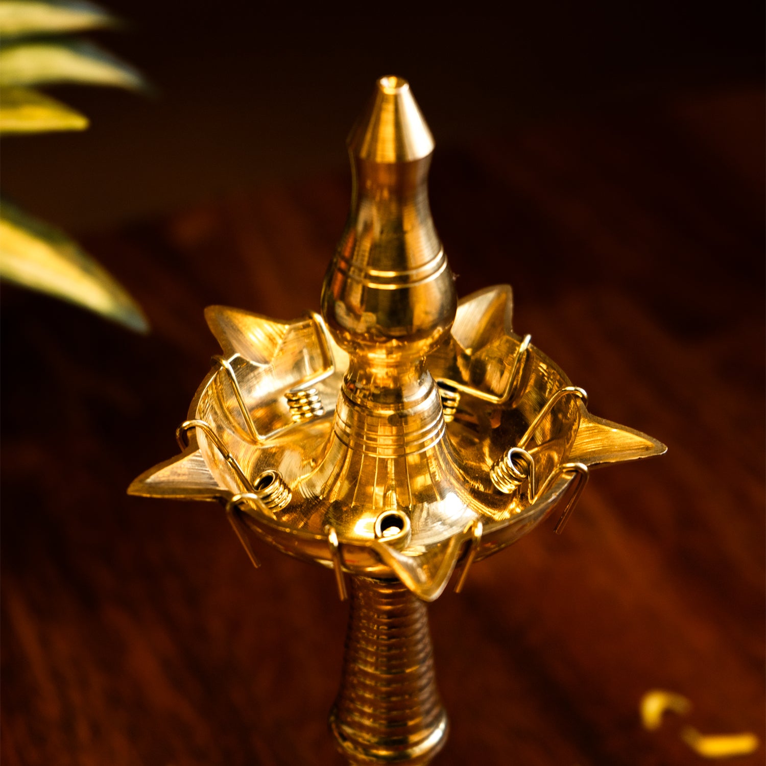 Brass Wick Holders for Oil Lamp & Diya (Set of 6)
