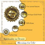 Brass Sun Face Wall Hanging Idol for Vastu  & Home Decor