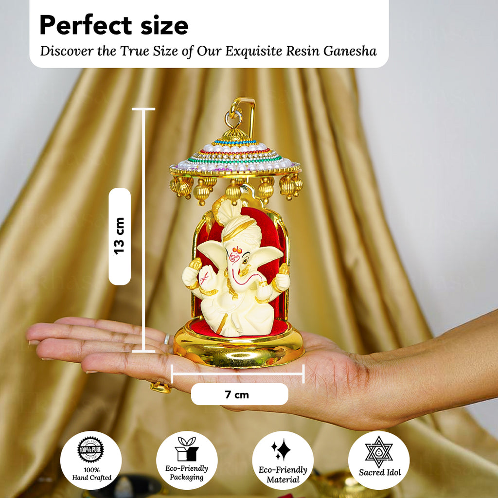 Ganesh Idol for Car Dashboard , Pooja Room & Home Decor