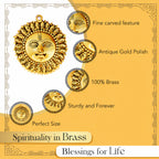 Pure Brass Sun Face Wall Hanging Idol for Vastu  & Home Decor