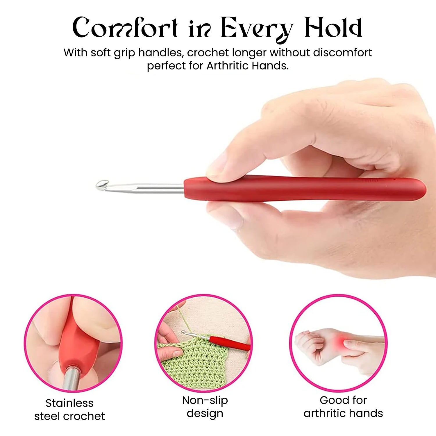 Crochet Hook & Tools Set for Beginners & DIY Craft Learning