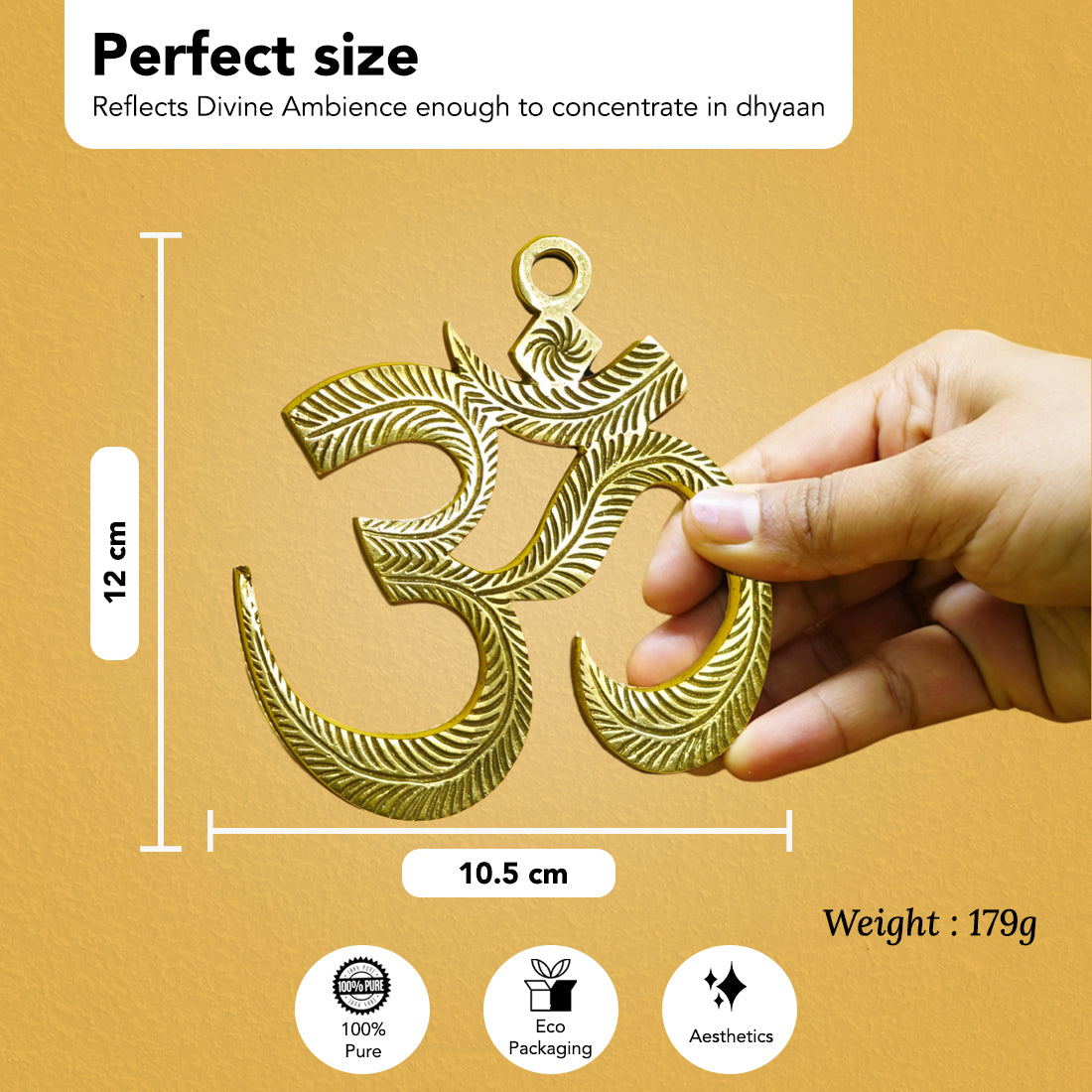 Brass Om Wall Hanging Yantra for Home Decor & Gifting