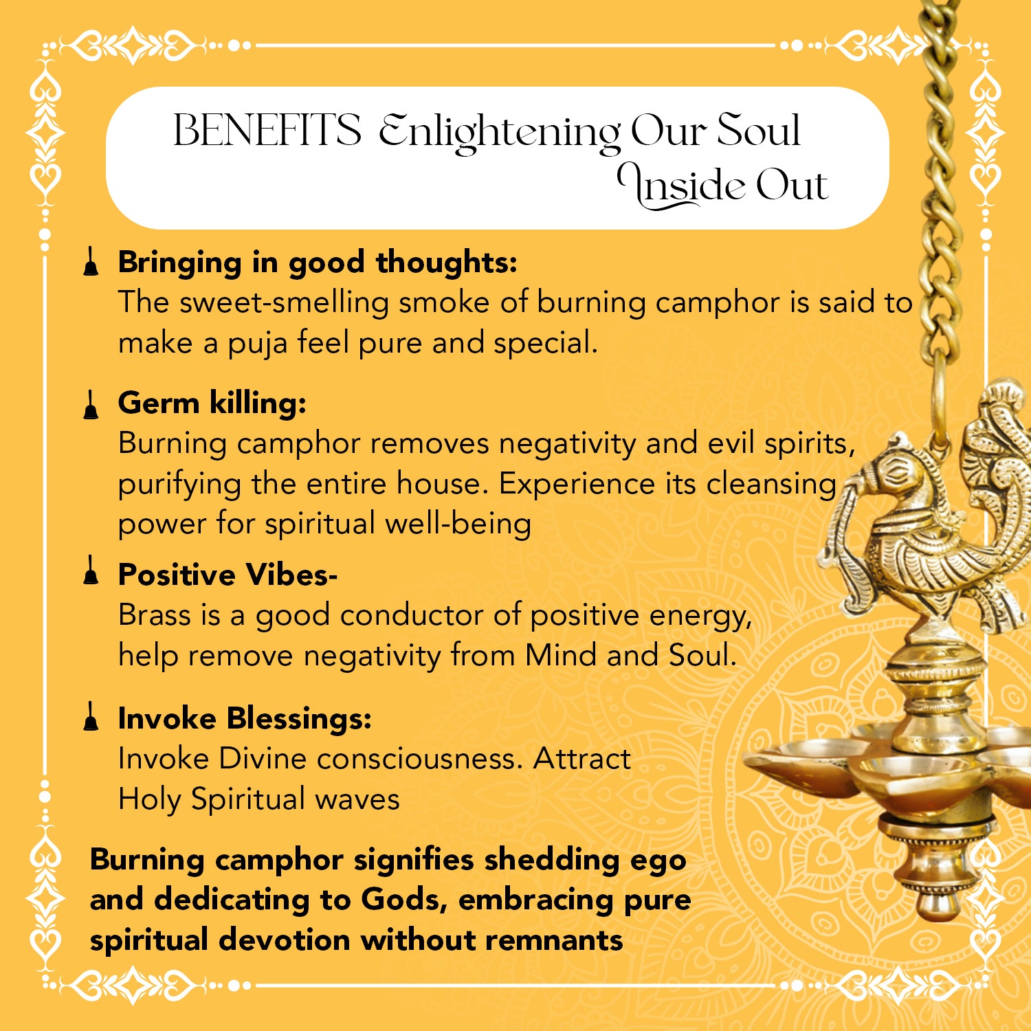 Brass Peacock Hanging Diya for Puja & Home Decor