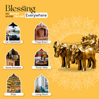 Brass Bullock Cart Showpiece for Home Decor & Gifting