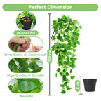 Golden Pothos Hanging Artificial Plants with Pot Set of 2 for Home Decor