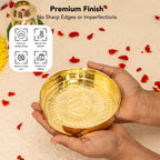 Pure Brass Pooja Thali for Temple Use & Gifting