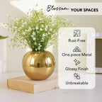 Metal Flower Vase for Home Decor, Living Room & Gifting