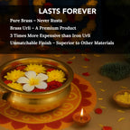 Brass Urli Bowl for Home Decor & Diwali Decoration