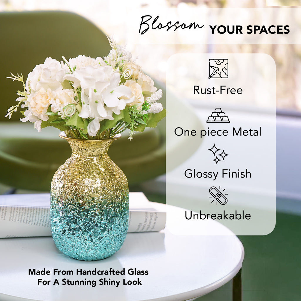 Multicolor Metal Flower Vase for Home Decor & Table Decoration