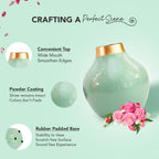 Aqua Green Metal Flower Vase for Home Decor & Table Decoration