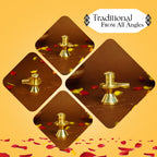 Pure Brass Shiva Linga Idol for Home Pooja & Temple Decor (Size : 4.5cm)
