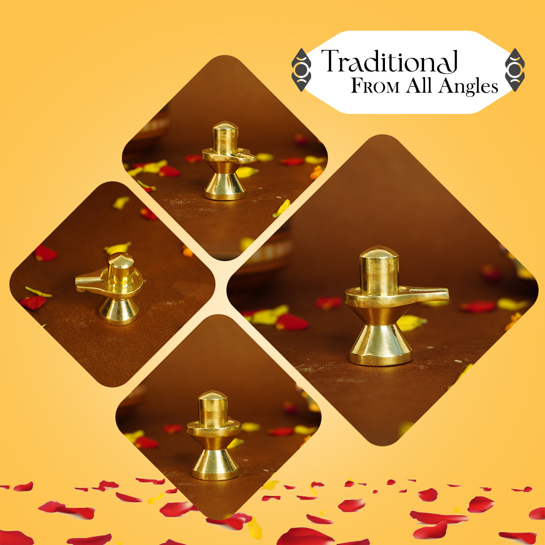 Pure Brass Shiva Linga Idol for Home Pooja & Temple Decor (Size : 4.5cm)