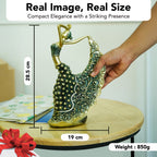Ceramic Peacock Dancer Showpiece for Home Decor & Living Room