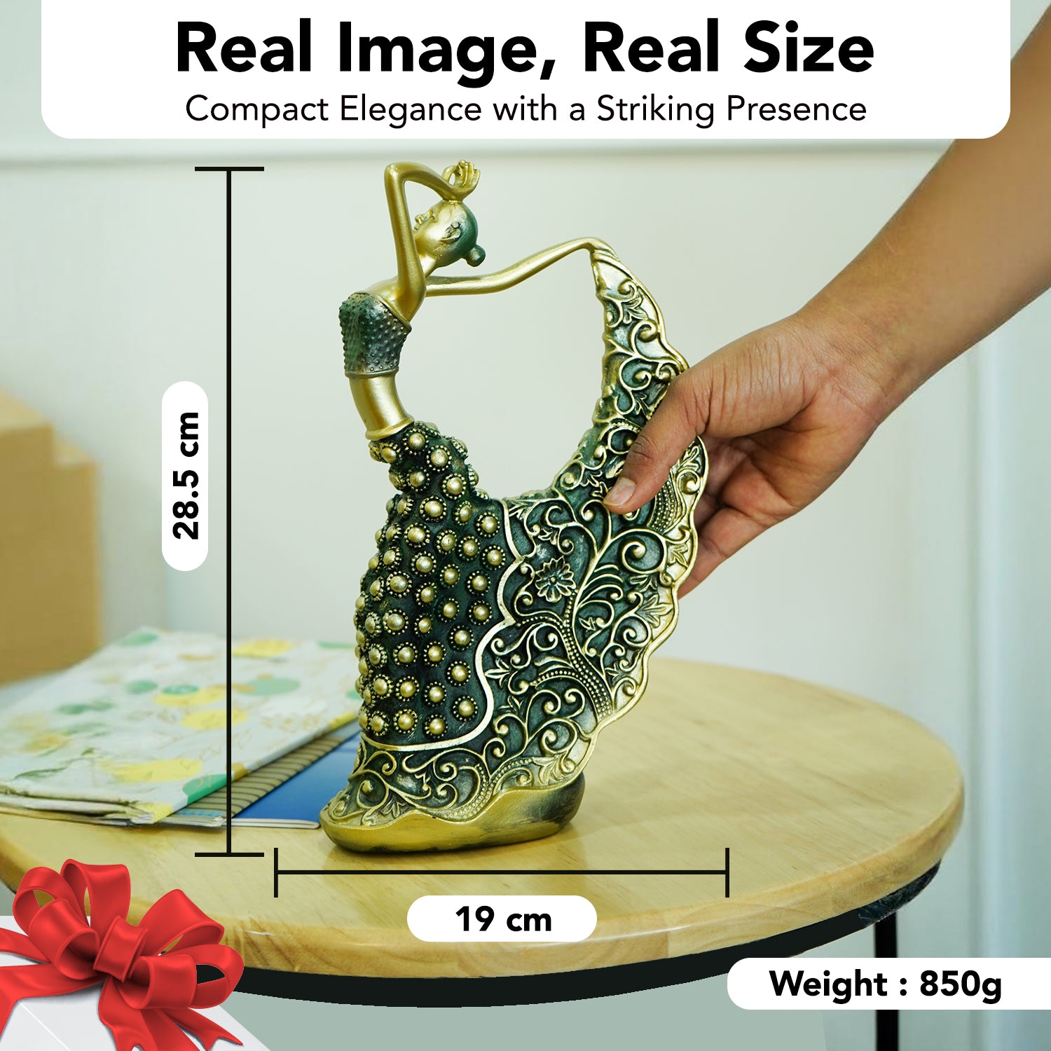 Ceramic Peacock Dancer Showpiece for Home Decor & Living Room