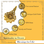 Pure Brass Panch Aarti Diya for Home Pooja & Temple Use