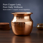 Pure Copper Kalash for Pooja, Temple Use & Gifting