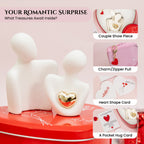 Ceramic Couple Showpiece Gift Box for Valentine's Day & Gifting