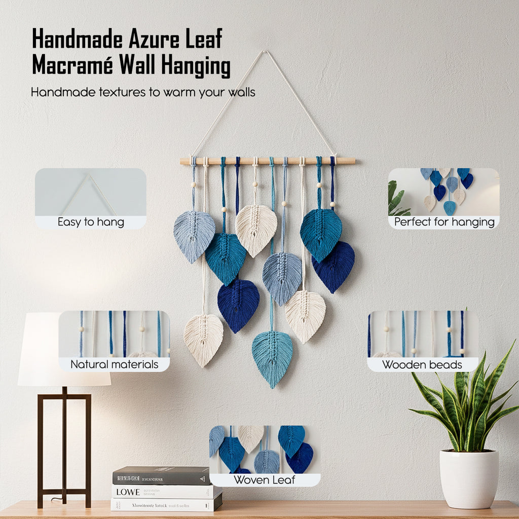 Macrame Leaf Wall Hanging for Home Decor & Gifting