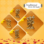 Brass Hanuman Idol for Car Dashboard, Office Desk & Home Decor ( Size - 6cm)