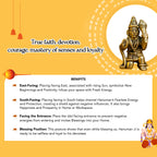 Pure Brass Hanuman Ji Idol for Home Puja, Office Desk & Car Dashboard