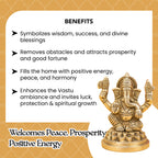 Brass Ganesha Idol with Gift Box for Housewarming, Wedding & Gifting