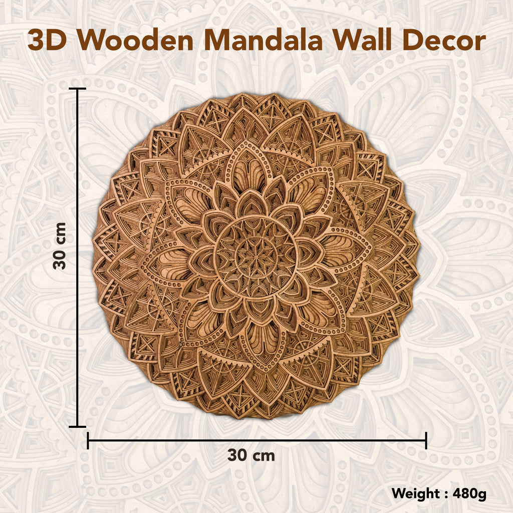 3D Mandala Wooden Wall Art for Home Decor & Gifting