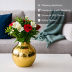 Metal Flower Vase for Home Decor, Living Room & Gifting
