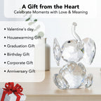 Crystal Elephant Showpiece for Home Decor & Office Decor