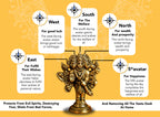 Pure Brass Panchmukhi Hanuman Idol for Pooja & Home Decor