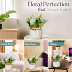 Chrysanthemum Artificial Flowers with Ceramic Vase for Home Decor , Office & Table Decoration (Copy)
