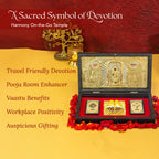 Tirupati Balaji 24K Gold Plated Photo Frame Pocket Temple for Home & Spiritual Gifting
