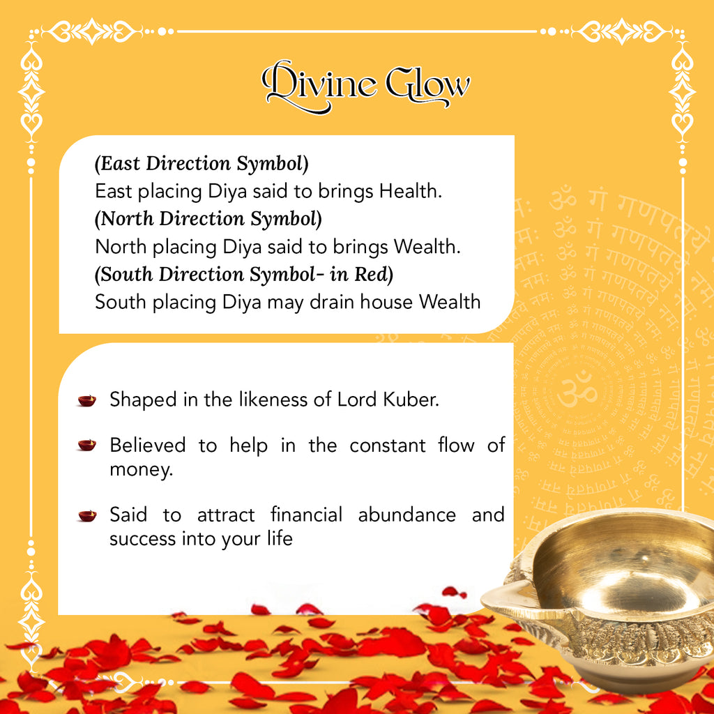 Pure Brass Kuber Diya for Puja & Festive Decor