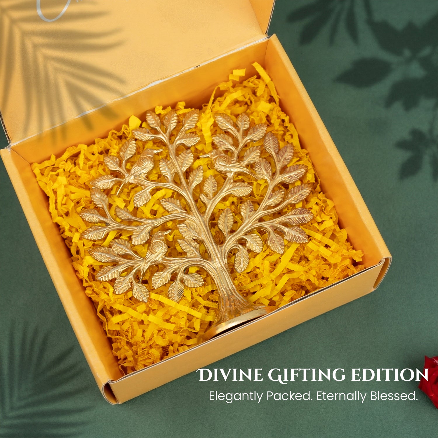 Brass Kalpavriksha Tree of Life Showpiece with Gift Box for Housewarming, Wedding & Gifting