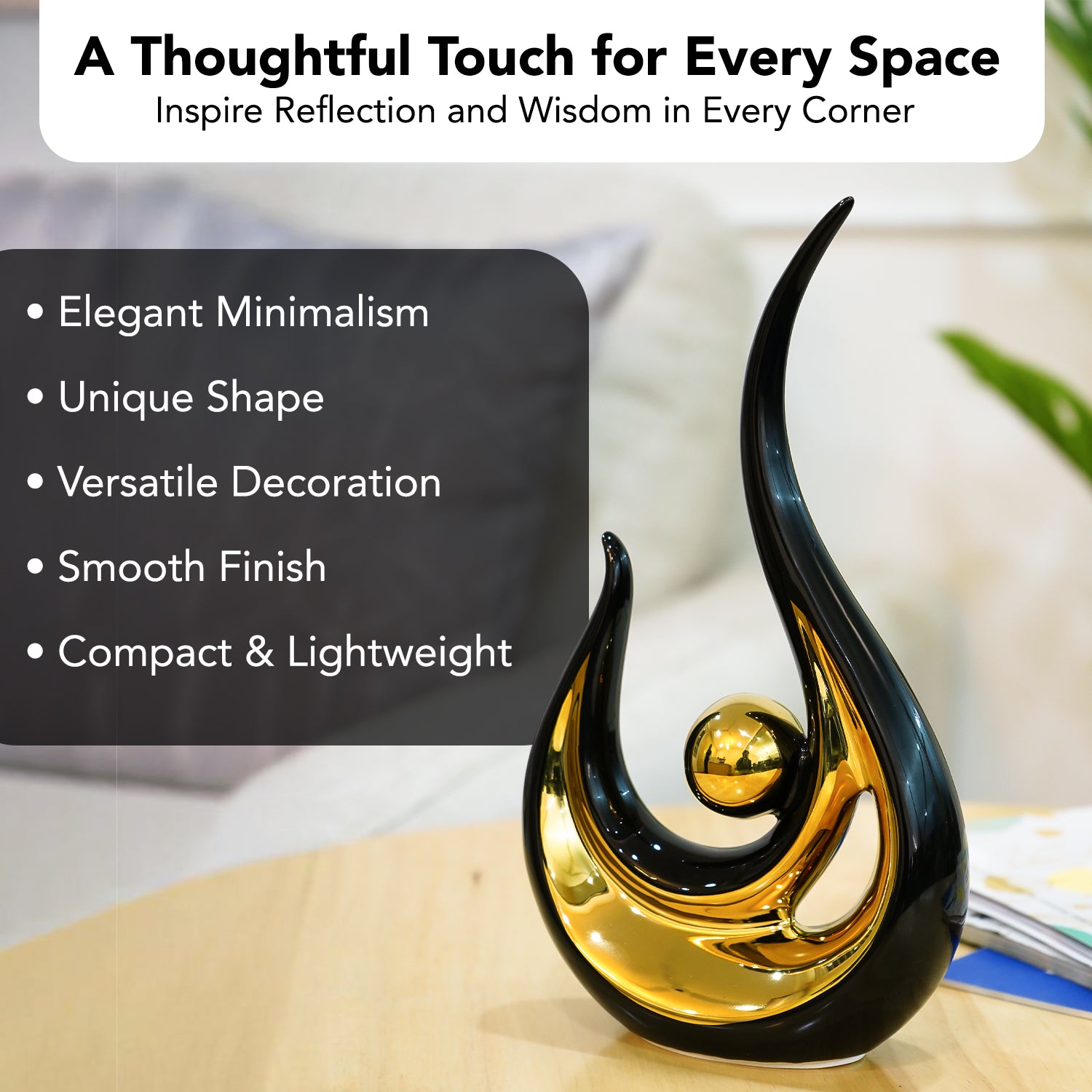 Modern Abstract Art Showpiece for Home Decor, Living Room & Gifting