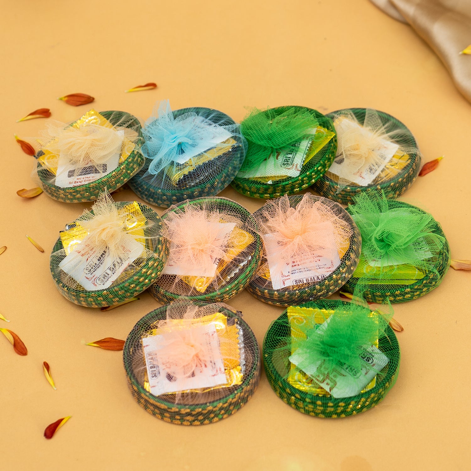 Haldi Kumkum Bangles Return Gifts Set of 10 for Wedding & Festive Gifting