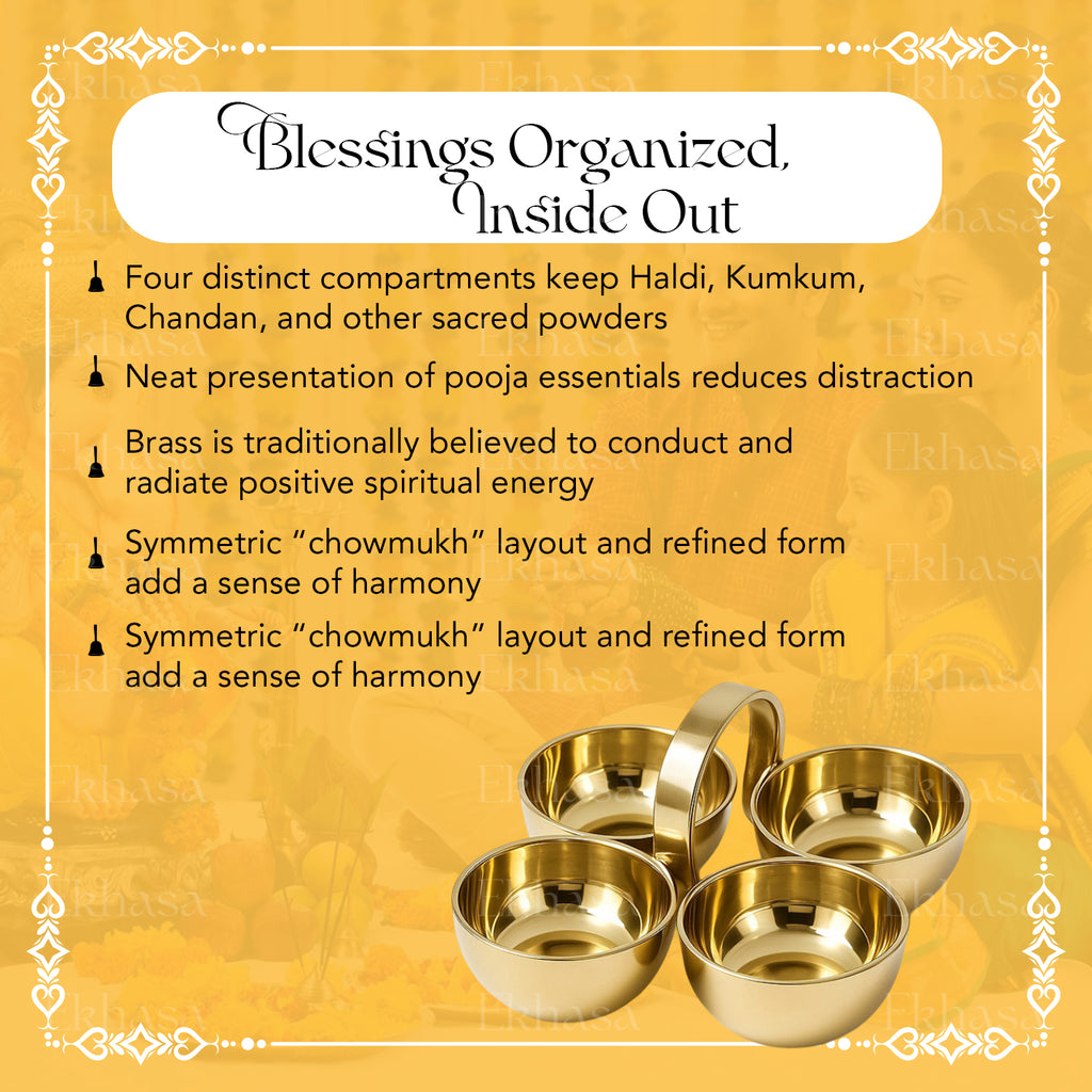 Brass Katori Pooja Set for Puja & Spiritual Rituals