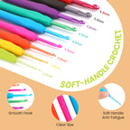 Crochet Kit for Beginners with Yarn, Hooks, Needles & Accessories