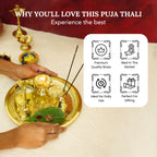 Brass Pooja Thali Set for Festival, Home & Temple