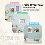 Wall Mounted Kids Art White Photo Frame (Size - 9.2x12.6 inch)