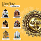 Brass Sun Face Wall Hanging Idol for Vastu  & Home Decor