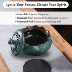 Ceramic Lotus Dhoop Dani for Home Decor & Pooja