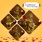 Pure Brass Lord Krishna Idol for Home Decor, Office Decor & Gifting