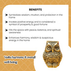 Brass Owl Showpiece with Gift Box for Housewarming, Wedding & Gifting