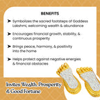 999 Silver Plated Lakshmi Charan Paduka with Gift Box for Housewarming , Wedding, Vastu & Gifting